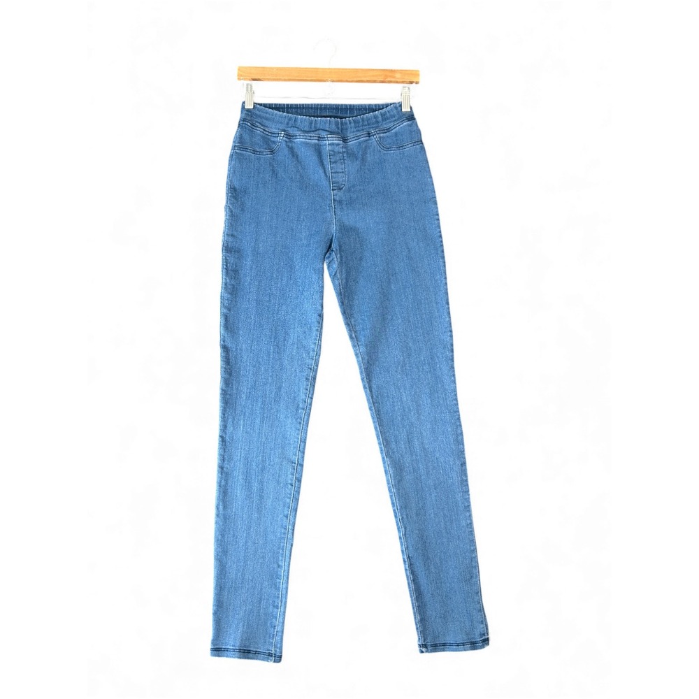 IRIS Women's Mid Rise‎ Blue Denim Stretch Jeans Size M